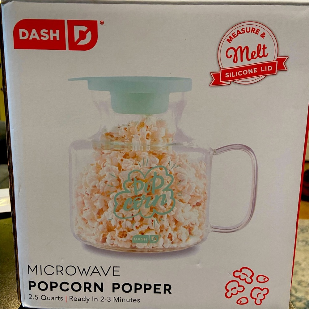New Dash microwave popcorn popper.